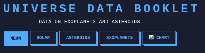 Universe Data Booklet